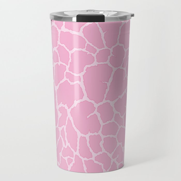 Pink Giraffe pattern. Animal skin print . Digital Illustration Background Travel Mug