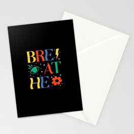Breathe retro Stationery Card