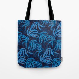 Blue Hawaiian Palm Leaves Paradise Abstract Tote Bag