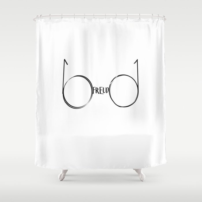 Freud Glasses Shower Curtain