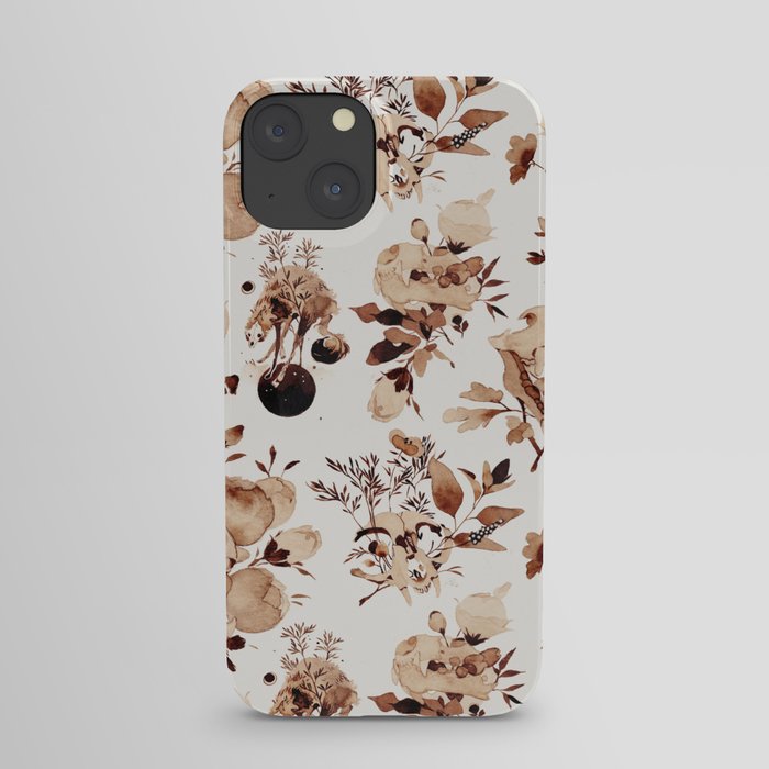 Skull and flower iPhone Case