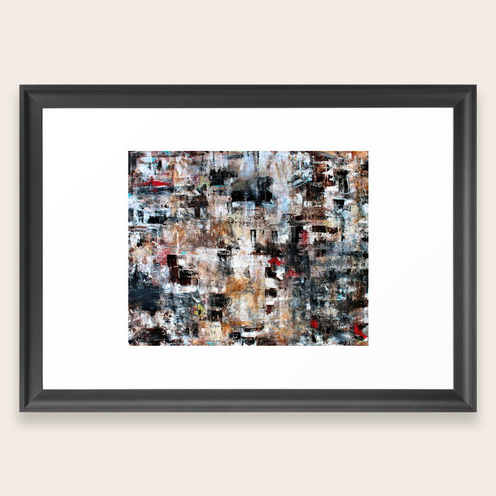 Modern Contemporary Abstract Art Framed Art Print By Prisarts