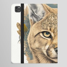  Unleashing the Wild: A Stunning African Wild Cat Design iPad Folio Case