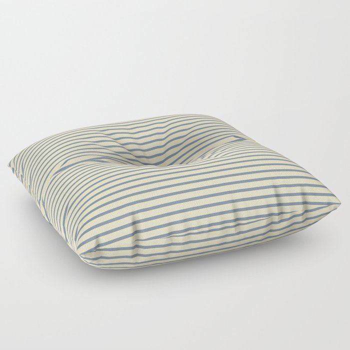 Light Slate Gray and Bisque Colored Lined Pattern Floor Pillow