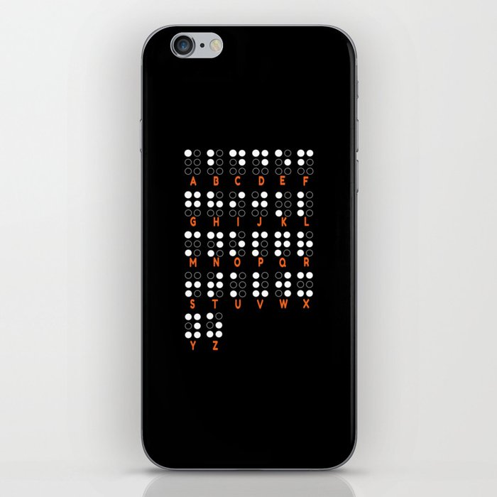 Impaired Letters Alphabet Awareness Dots Braille iPhone Skin