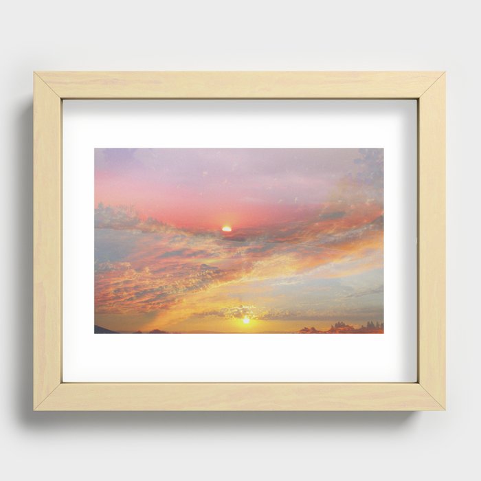 Sunrise & Sunset Recessed Framed Print