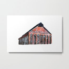 NEW CITY GAS COMPANY OF MONTREAL Metal Print | Montreal, Graphite, Newcitygas, Coloredpencil, Illustration, Architecture, Drawing, Griffintown 