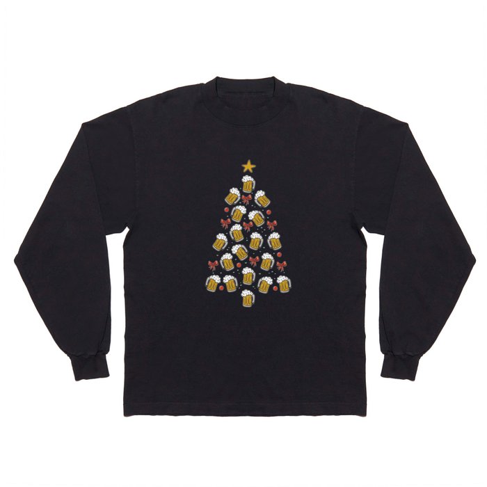 Christmas beer tree Long Sleeve T Shirt