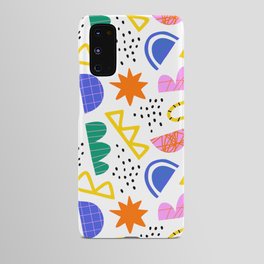 Abstract shape seamless pattern with colorful geometric doodles Android Case