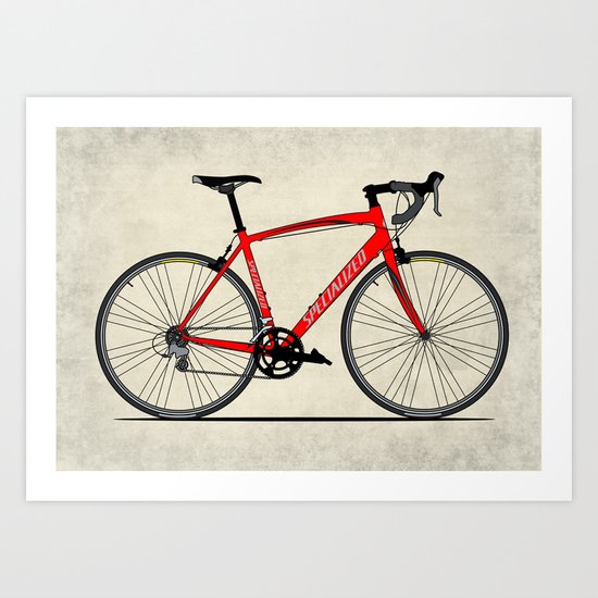 Specialized Racing Road Bike Art Print