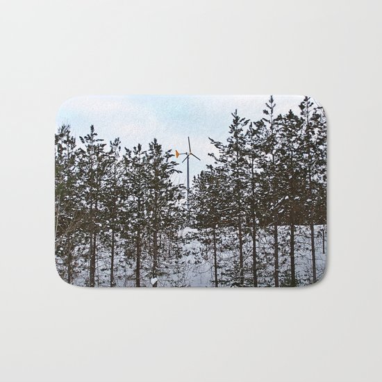 Windmill Through the Trees Bath Mat