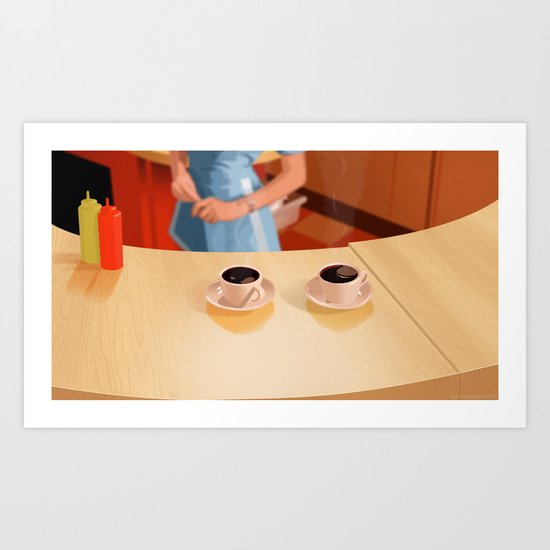 Coffee in Double R Dinner Art Print