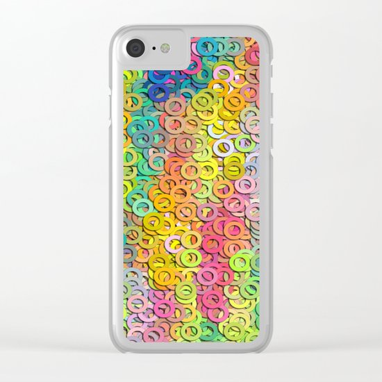 Little colorful rings Clear iPhone Case