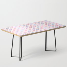 Cute Fun 2000s Style Pattern in Pastel Colors, Y2K Print  Coffee Table