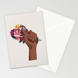 Girl Power with flowers Stationery Card