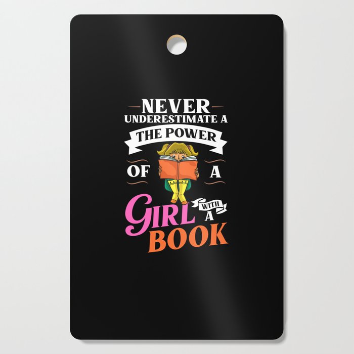 Book Girl Reading Women Bookworm Librarian Reader Cutting Board