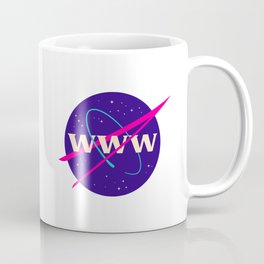 World Wide Web Explorer Coffee Mug | Cosmonaut, Astronaut, Internet, Logo, Nerd, Stars, Space, Graphicdesign, Www, Development 