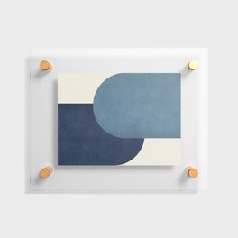 Halfmoon Colorblock - Blue Floating Acrylic Print