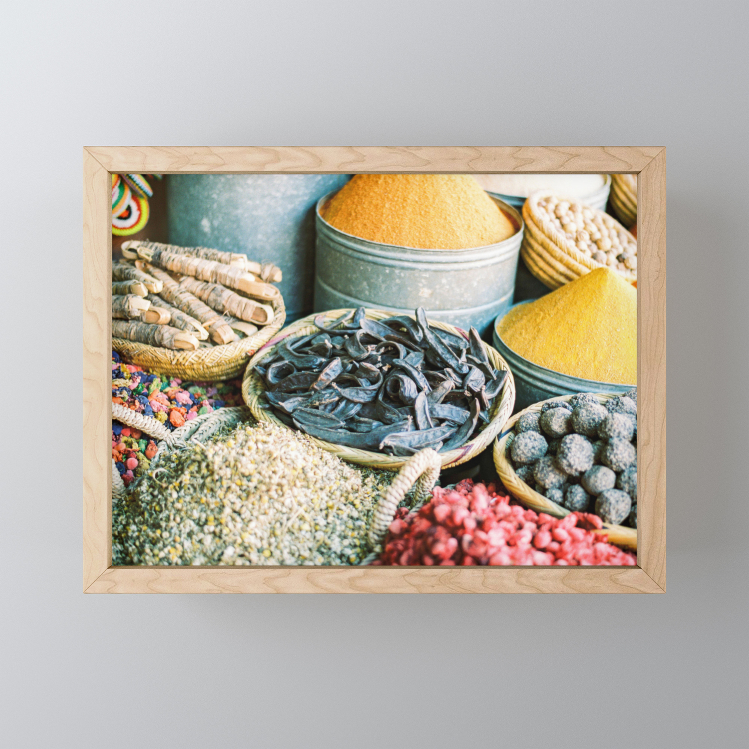 Travel Photography Souk Marrakech Spices Of The Medina Morocco Photography Framed Mini Art Print By Raisazwart Society6