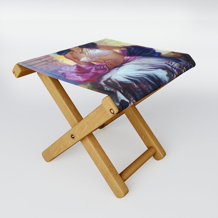 apache girl Folding Stool