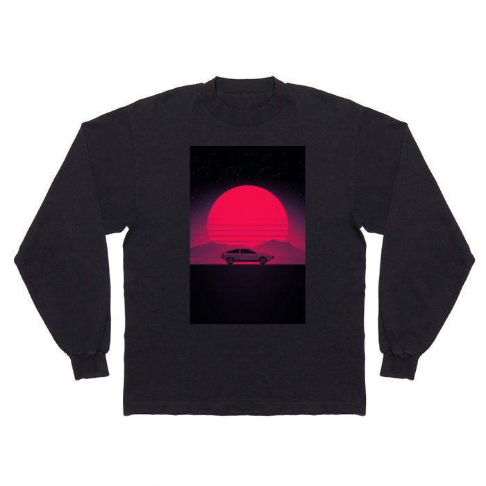 Sunset Future Car Drive Long Sleeve T Shirt