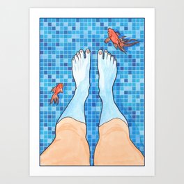 I'm not going into the deep end. Art Print | Illustration 