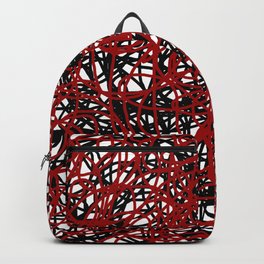 The Scribbler Black and Red Backpack