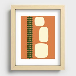 Minimal fern colorblock 5 Recessed Framed Print