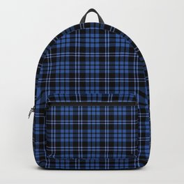 Blue & White Scottish Tartan Plaid Pattern Backpack
