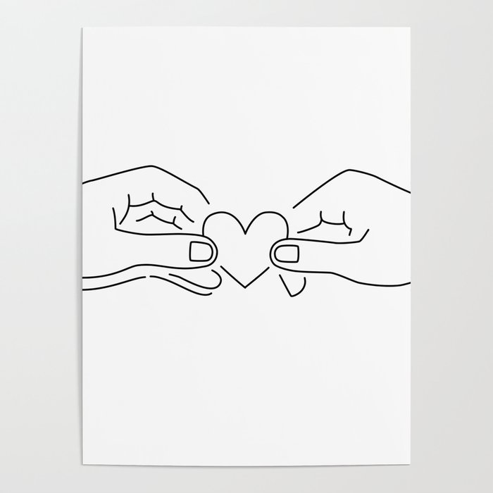 Contemporary Aesthetic Continuous Line Drawing, Romantic Couple Canvas Print