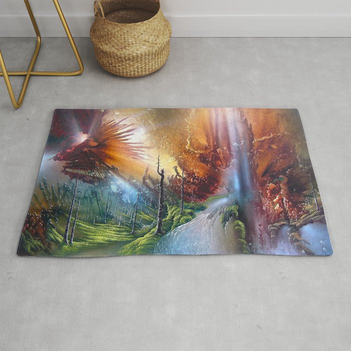 Fantasy Painting Landscape Mystical Rug By Shirtsandgifts