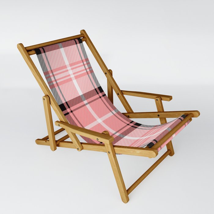Pink sales tartan chair