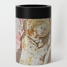 Angel Medieval Fresco Painting Can Cooler