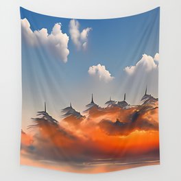 Daytime Skyline 001 Wall Tapestry