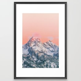 Alpenglow Mountain Sunset Framed Art Print