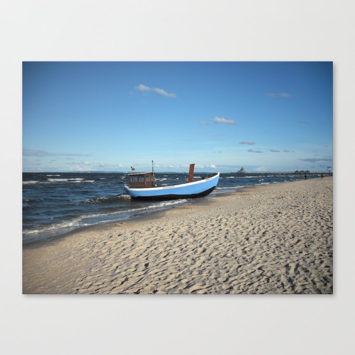 lonely boat Canvas Print