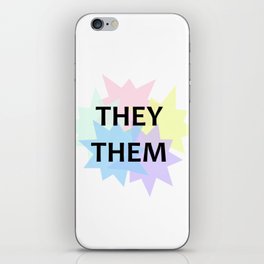 they/them pronouns iPhone Skin