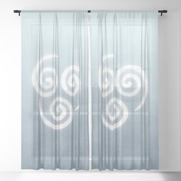 Avatar Air Bending Element Symbol Sheer Curtain