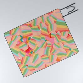 Bubblegum Pop Art Colorful Pattern Design Picnic Blanket