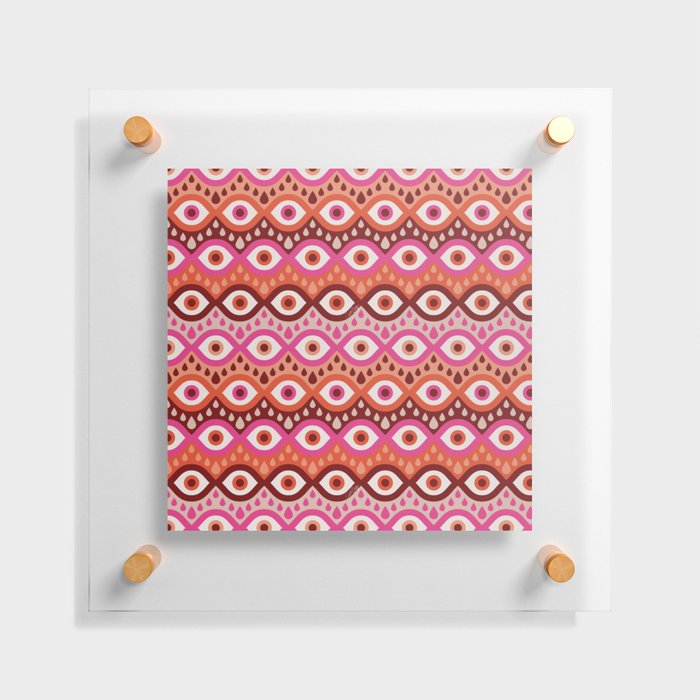 Garnished Eyes – Pink & Maroon Floating Acrylic Print