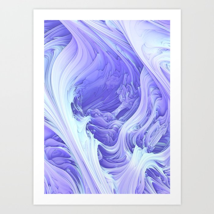Glacial Mass. 3D Abstract Art Art Print
