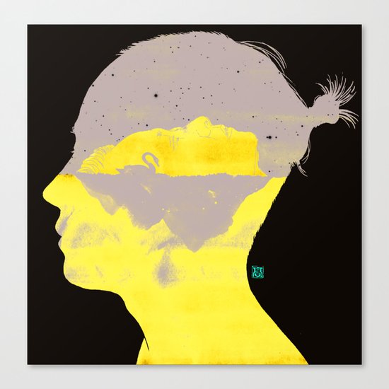孤岛II - Swan lake Canvas Print