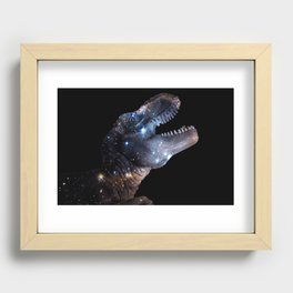 Dinosaurs...in Space Recessed Framed Print