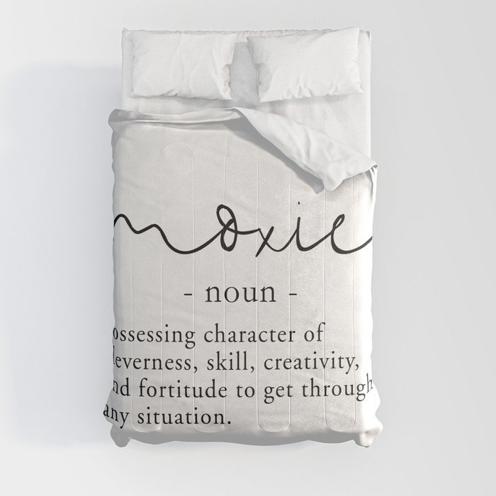 Moxie Definition - Minimalist Black Comforter