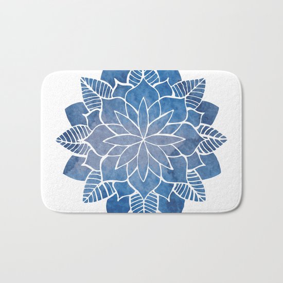 Blue Marine Mandala Bath Mat
