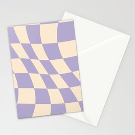 violaceous pastel psychedelic gingham Stationery Card