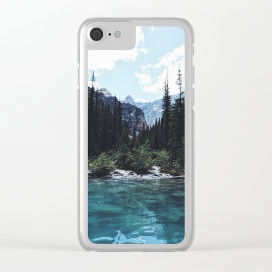 Glacier Creek, Moraine lake Banff Clear iPhone Case