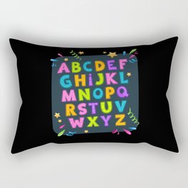 Alphabet Abc School Start Girls Boys Rectangular Pillow