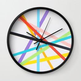 Colorful Geometric Design Wall Clock