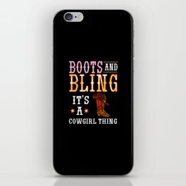 Cowgirl Boots Quotes Party Horse iPhone Skin
